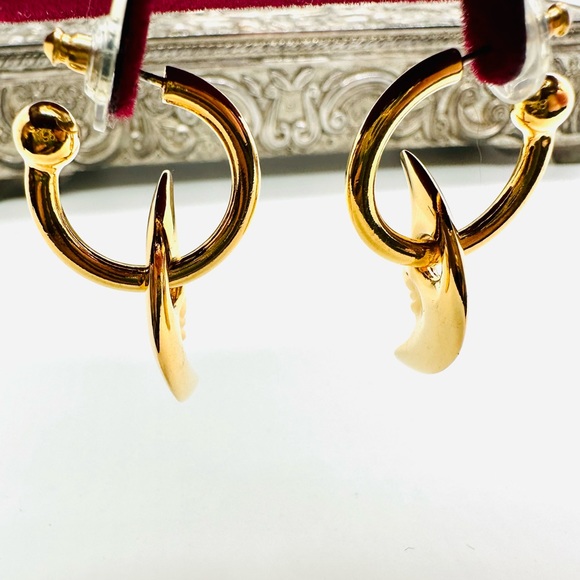 Celestial Moon Face Earrings - Picture 4 of 6